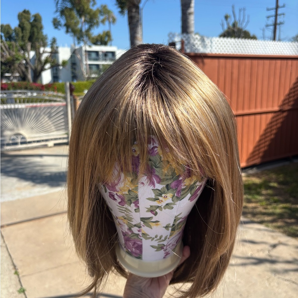 Long Synthetic Wig with bangs by ENVY style KATE brown blonde - Picture 5 of 16